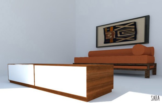 nesting bed with coffee table