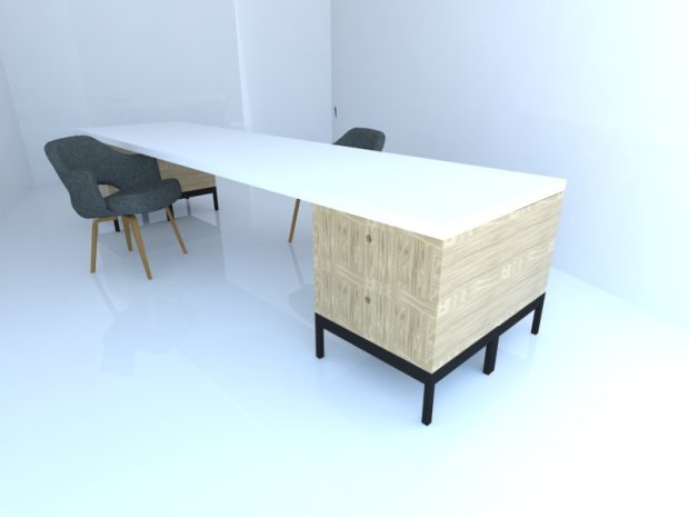 Modular desk double